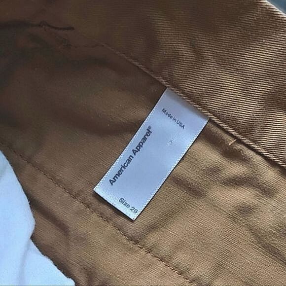 AA camel brown cotton twill Chino Shorts size 29 - Picture 4 of 9